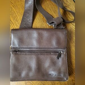 Fossil Dark Brown Leather Messenger Bag